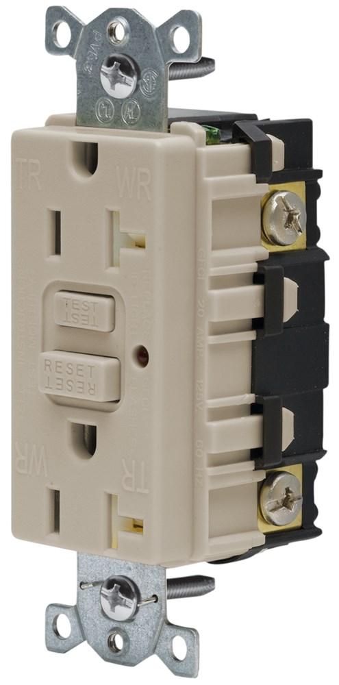 20A 125V COMM LED TAMPER-RES GFCI, AL