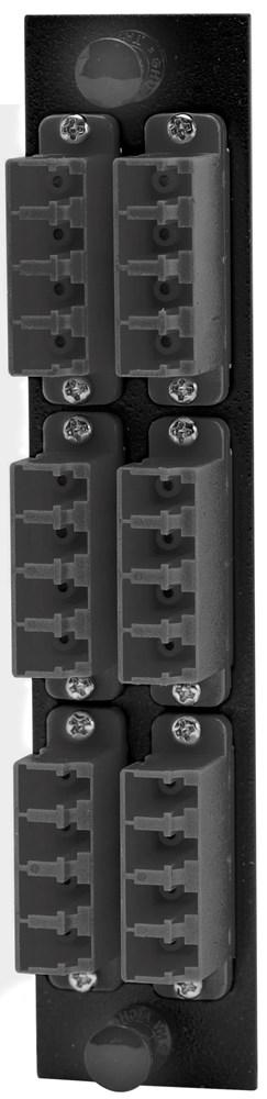 FIBER, ADAPT PNL,24P,6LC QUAD,P-BZ,BK