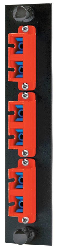 FIBER, ADAPT PNL,6P,3SC DUPLX,P-BZ,RD