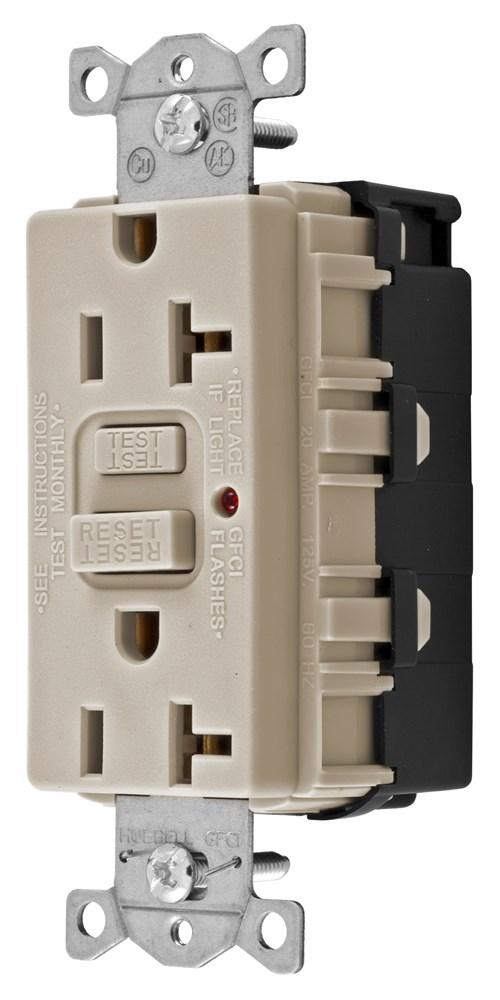 GFCI, COM, SNAP, TRWR, 20A 125V, AL