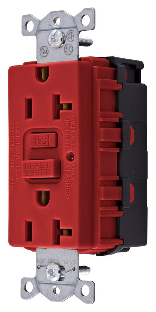 GFCI, COM, SNAP, TRWR, 20A 125V, RD