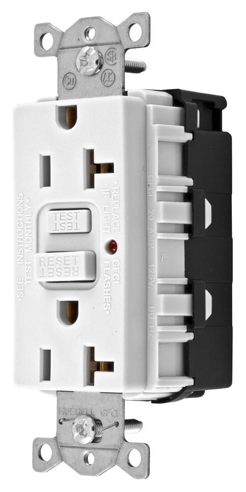 GFCI, COM, SNAP, TRWR, 20A 125V, WH