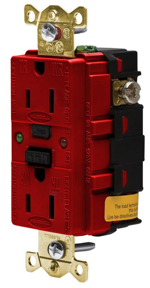 15A 125V IND TAMPER ST GFCI, RED