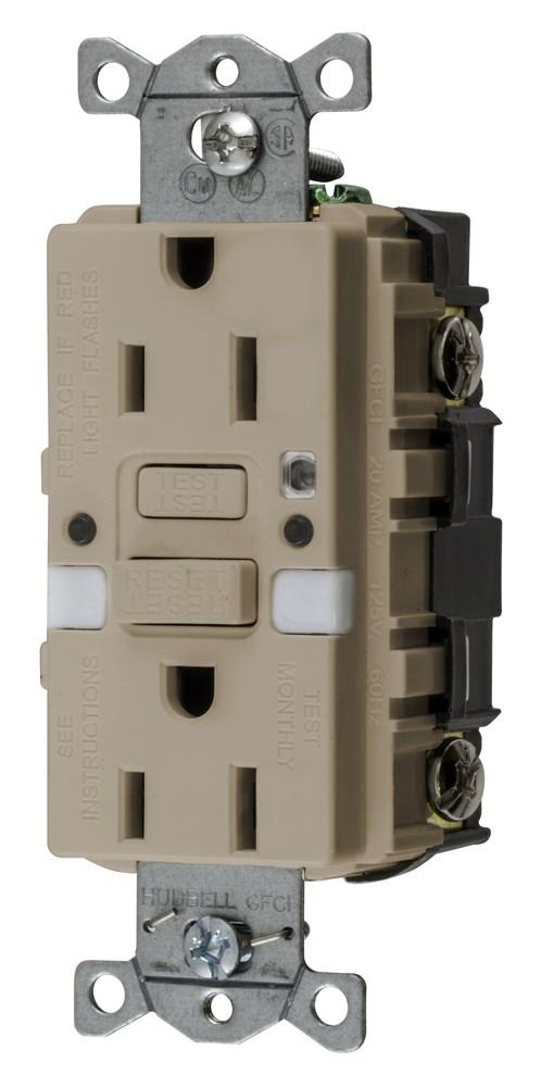 15A COMM SELF TEST NIGHTLIGHT GFR ALMOND