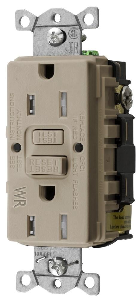 15A COMM SELF TEST TRWR GFR ALMOND