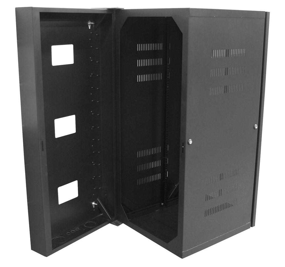 CABINET, QUADCAB,WALLMNT,3&#39;HX20&#34;D,WIN,BK