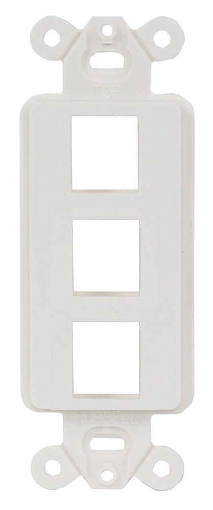 PLATE, DECORATOR FRAME,3PORT,WH