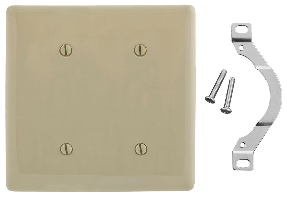 WALLPLATE, 2-G, 2 STRP MT BLANK, IV