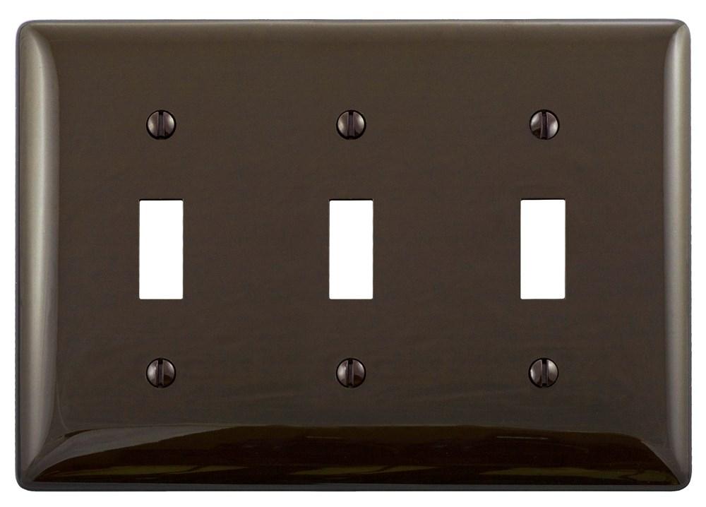 WALLPLATE, 3-G, 3) TOG, BR