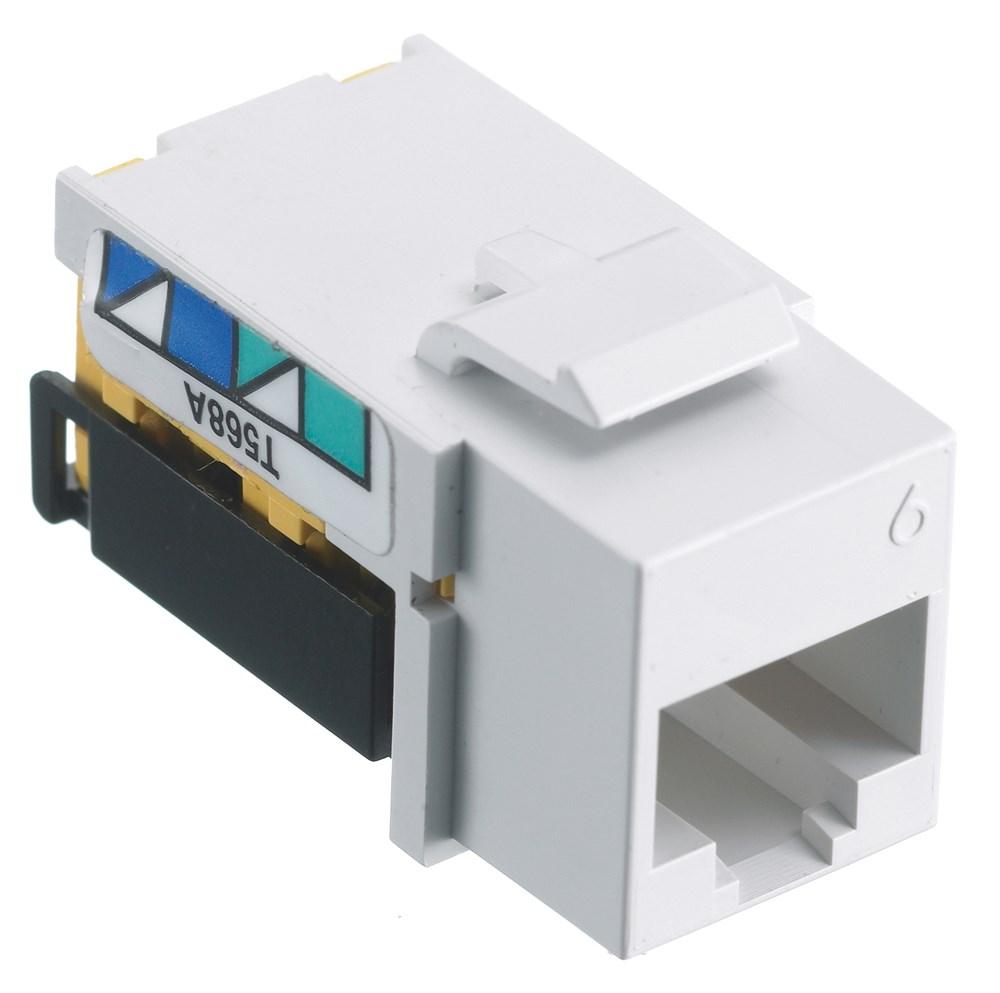 JACK, NSJ,CAT6,8POS,UNI,A/B,WH,25PK