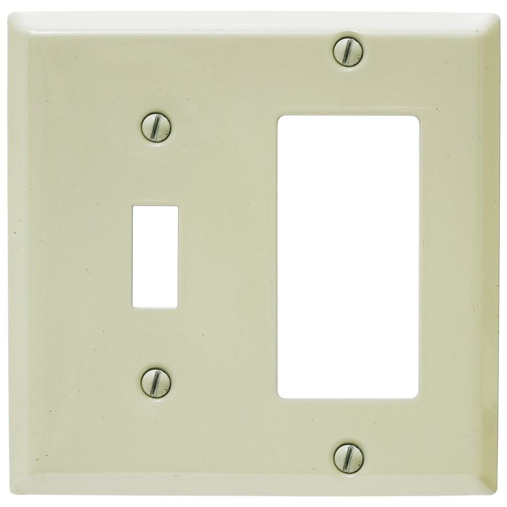 ALMOND PAINTED STEEL 2-G, 1-RECT, 1-SW