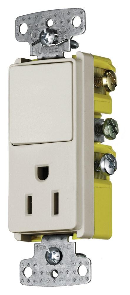 COMBO DEC,15A 3-W&15A125V RCPT TR, LA