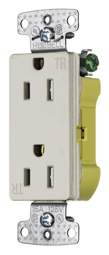 RCPT, DUP, DEC, TR, 15A 125V, P-TERM, LA