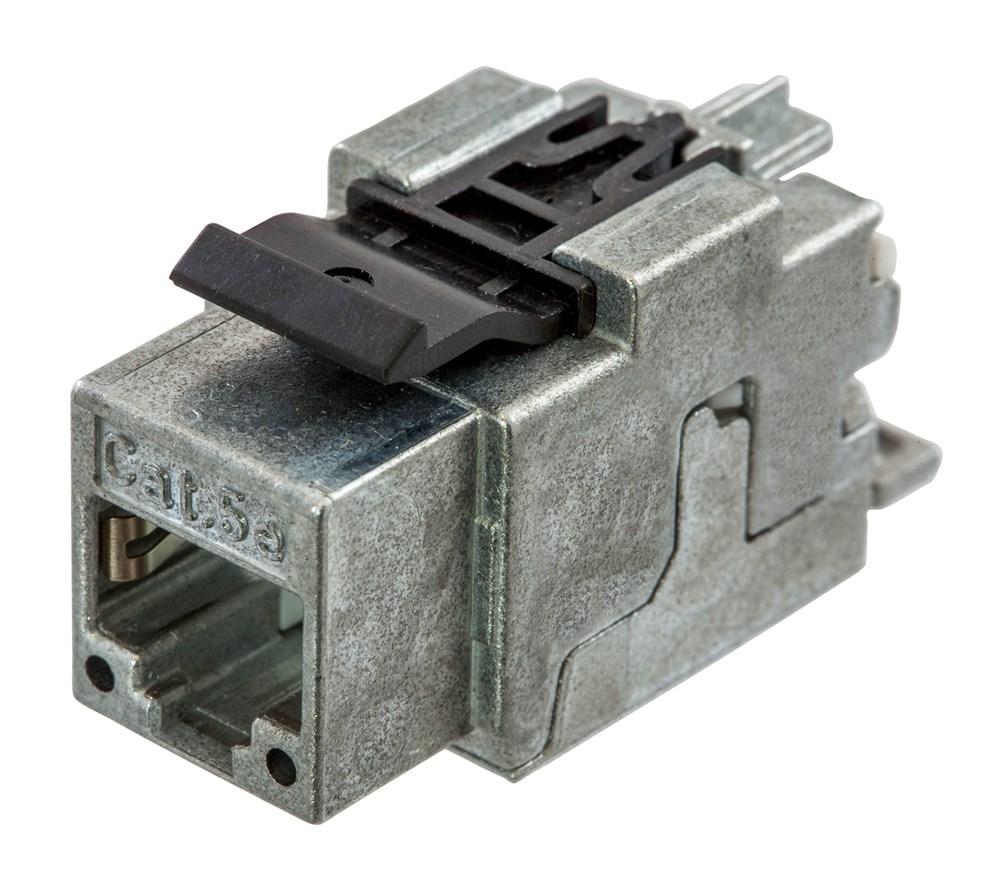 JACK, CAT5E,8POS,T568A,SHIELDED,24/PK