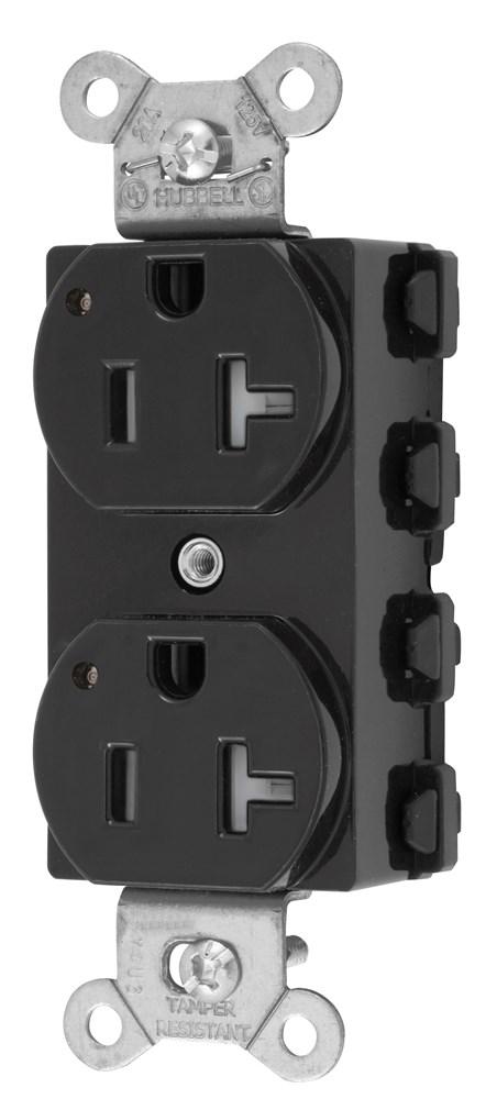 SNAP2CONNECT DPLX 20A/125V LED TR BK