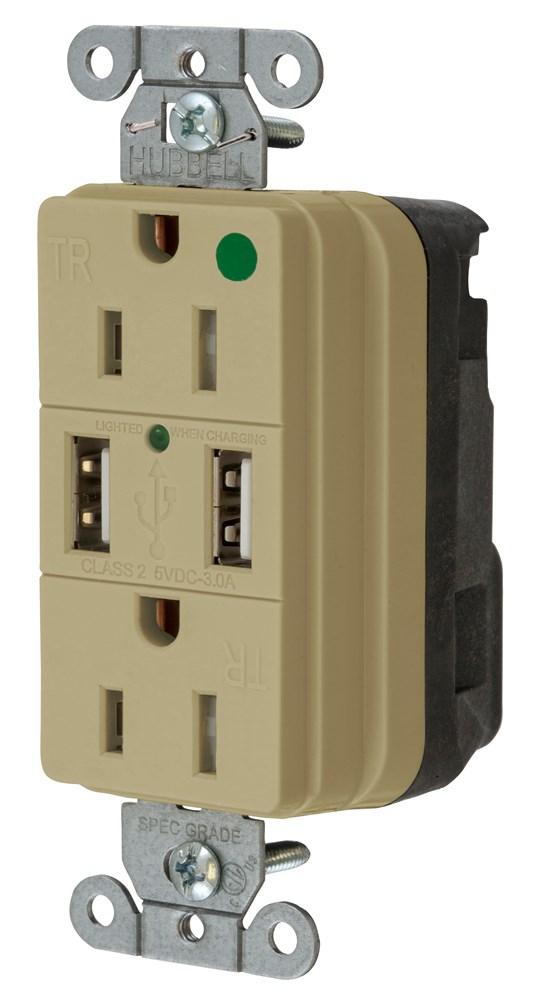 USB CHGR SNAP HG 15A125V DUP 3A5V PT IV