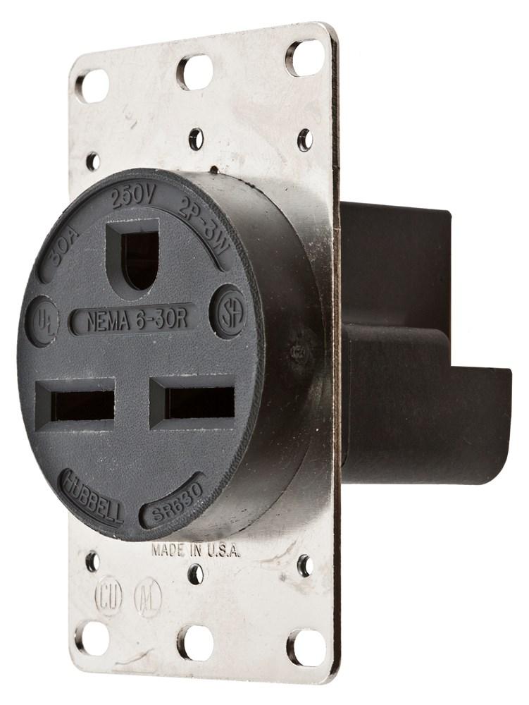 SGL RCPT, SELSPEC, 30A 250V, 6-30R, BR