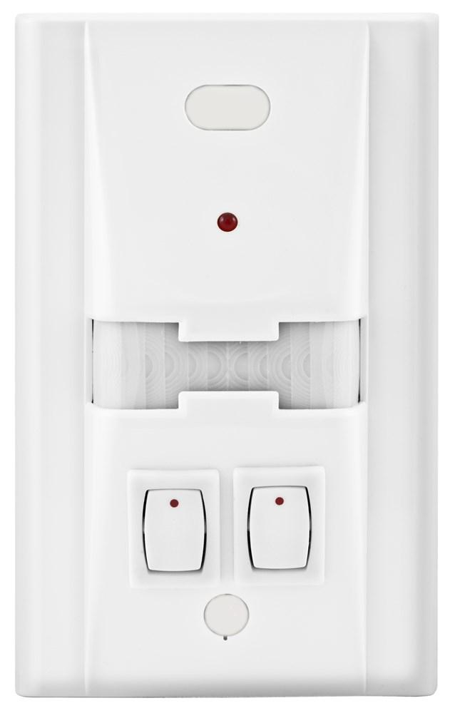 OCC SENS SWITCH, 2 CIRC 120/277VAC,WH