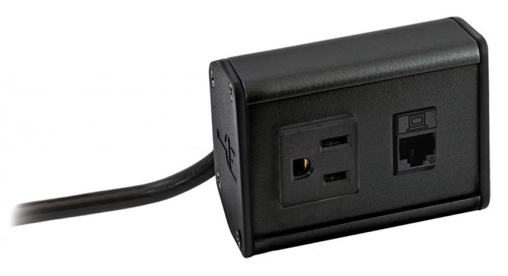WRK SFC BOX TBLE MNT 1PWR 1DATA BLK
