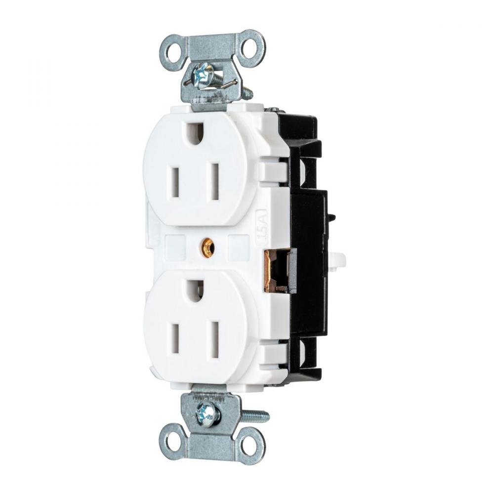PRO RCPT, COM, SPRG TRM, 15A 125V, WH