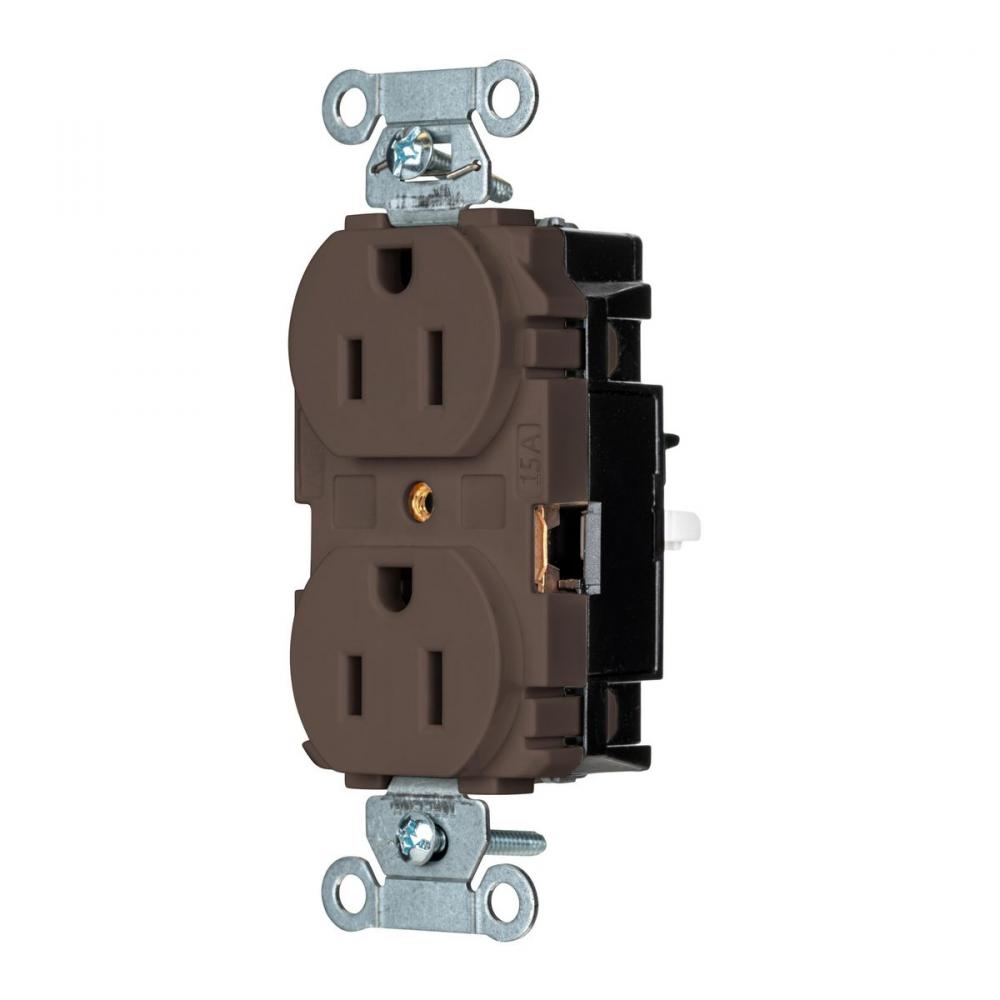PRO RCPT, COM, SPRG TRM, 15A 125V, BR