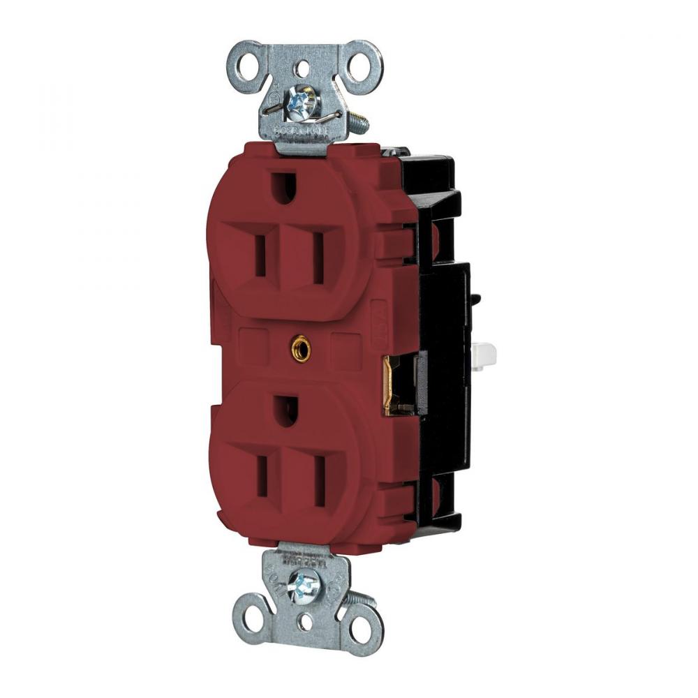 PRO RCPT, IND, SPRG TRM, 15A 125V, RD