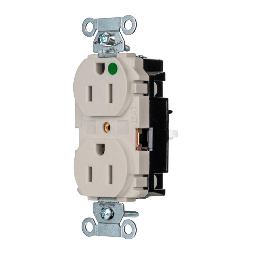 PRO RCPT, HG, SPRG TRM, 15A 125V, LA