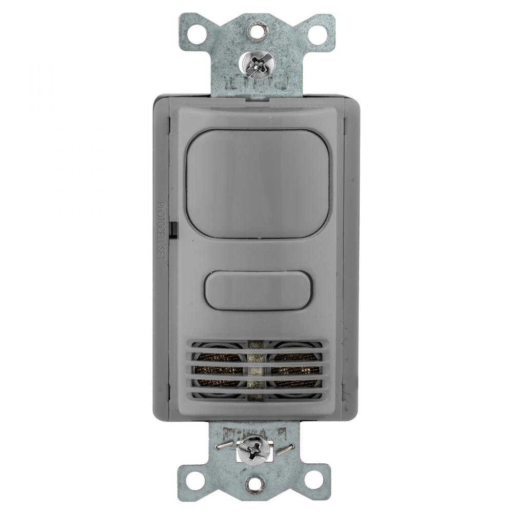 WALL SW,VAC/OCC,DT,1R,120/277V,GY