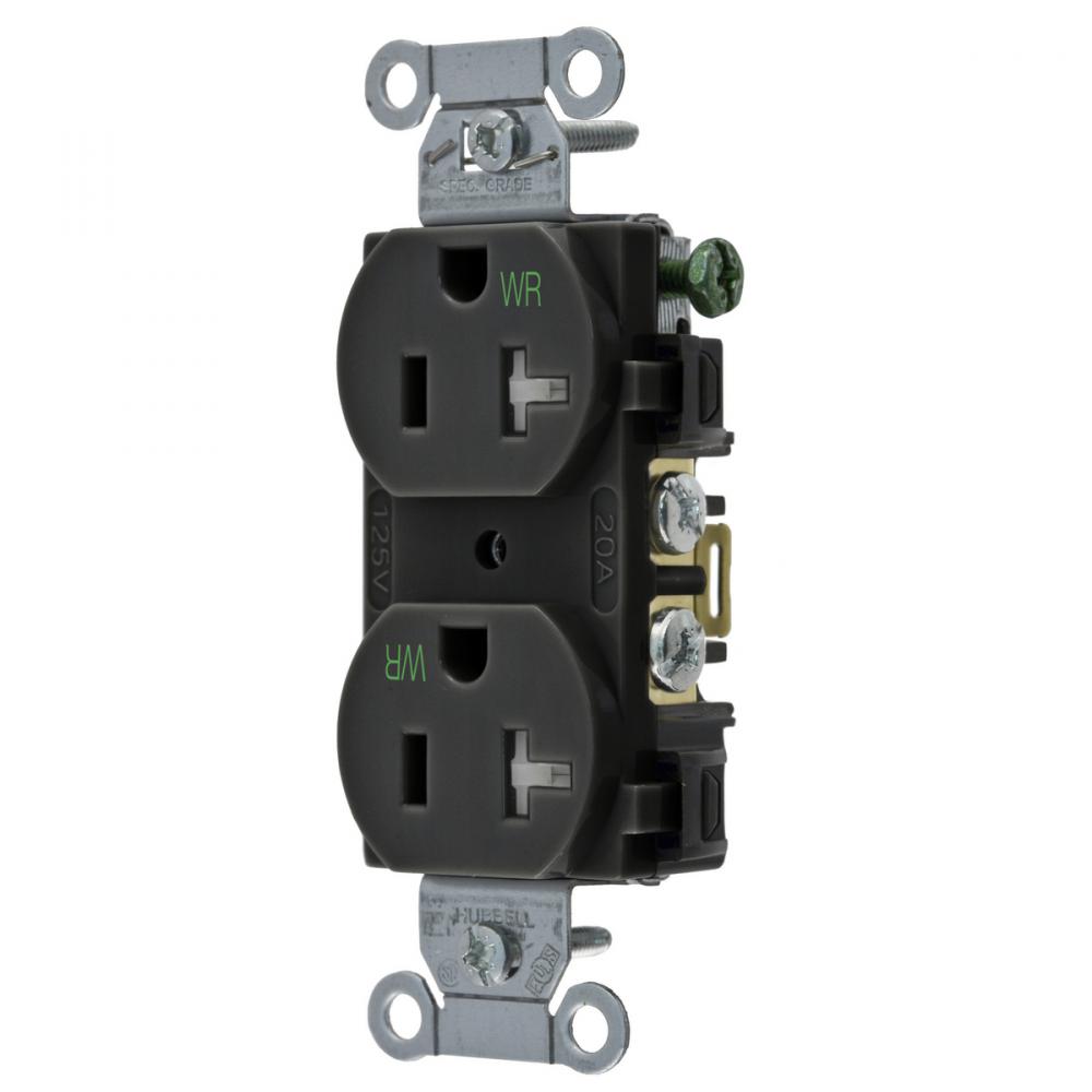 WTR/TAMP, COM GRD, 20A 125V, 5-20R, BK