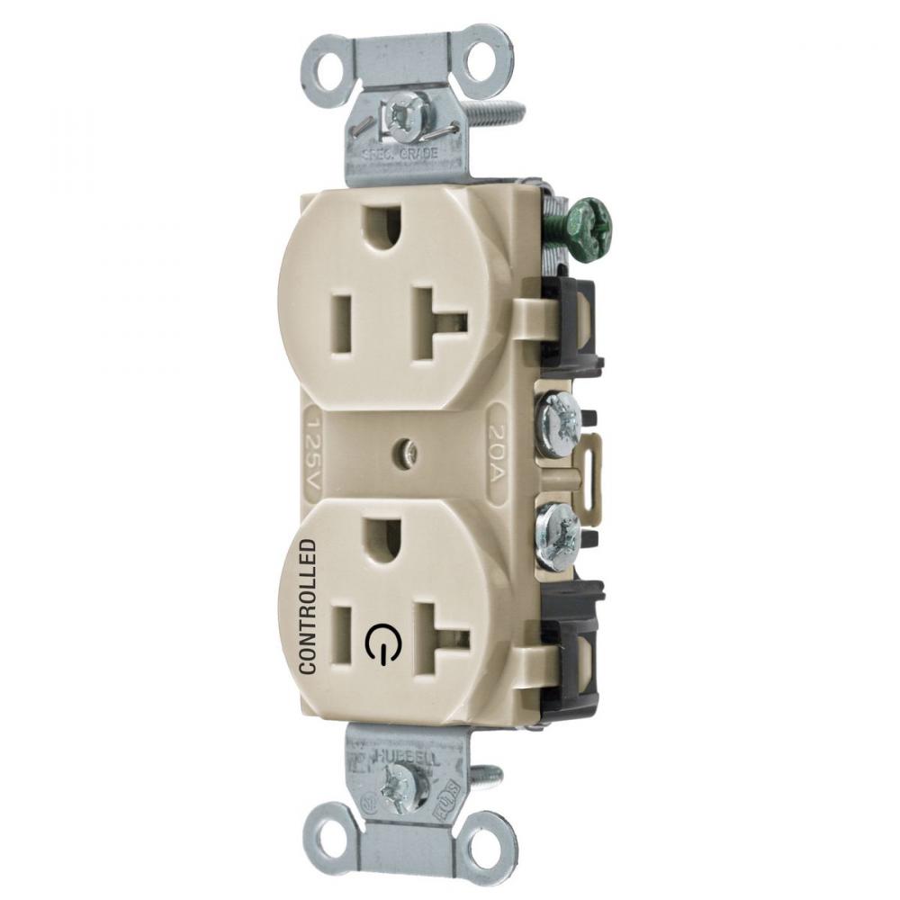 1/2 CONTROLLED 20A 125V, B/S, DUP, LA