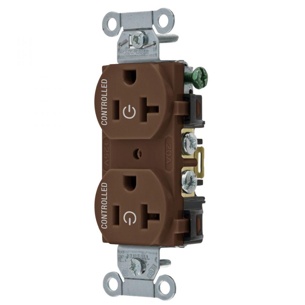 2/2 CONTROLLED 20A 125V, B/S, DUP, BR