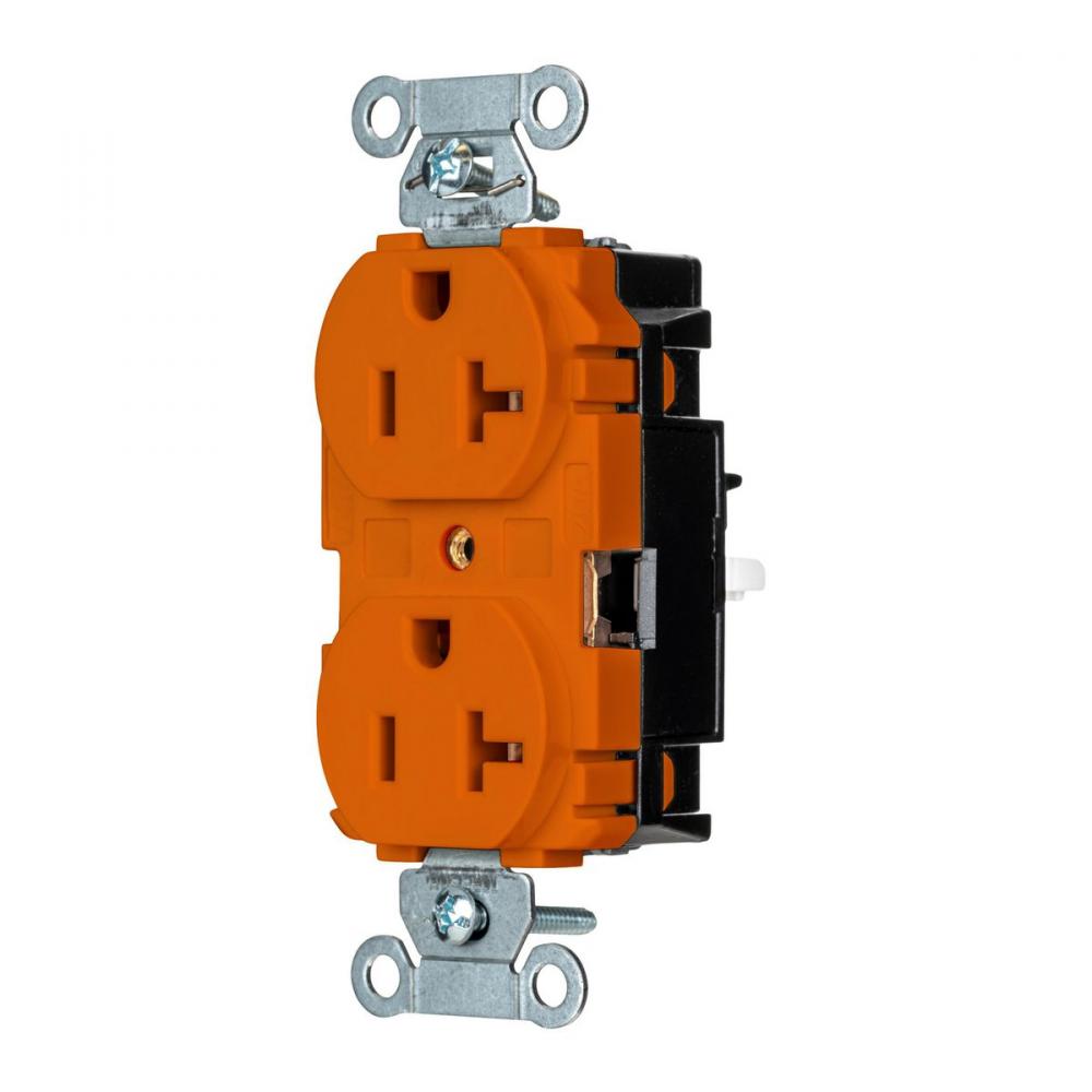 DPLX RCPT, COM, SPRG TRM, 20A 125V, OR