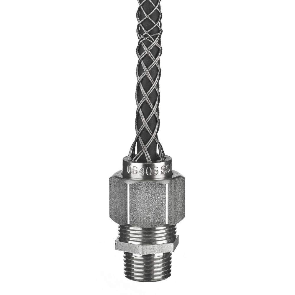 STR MALE SS DCG, .625-.750&#34;, 1&#34; W/MESH