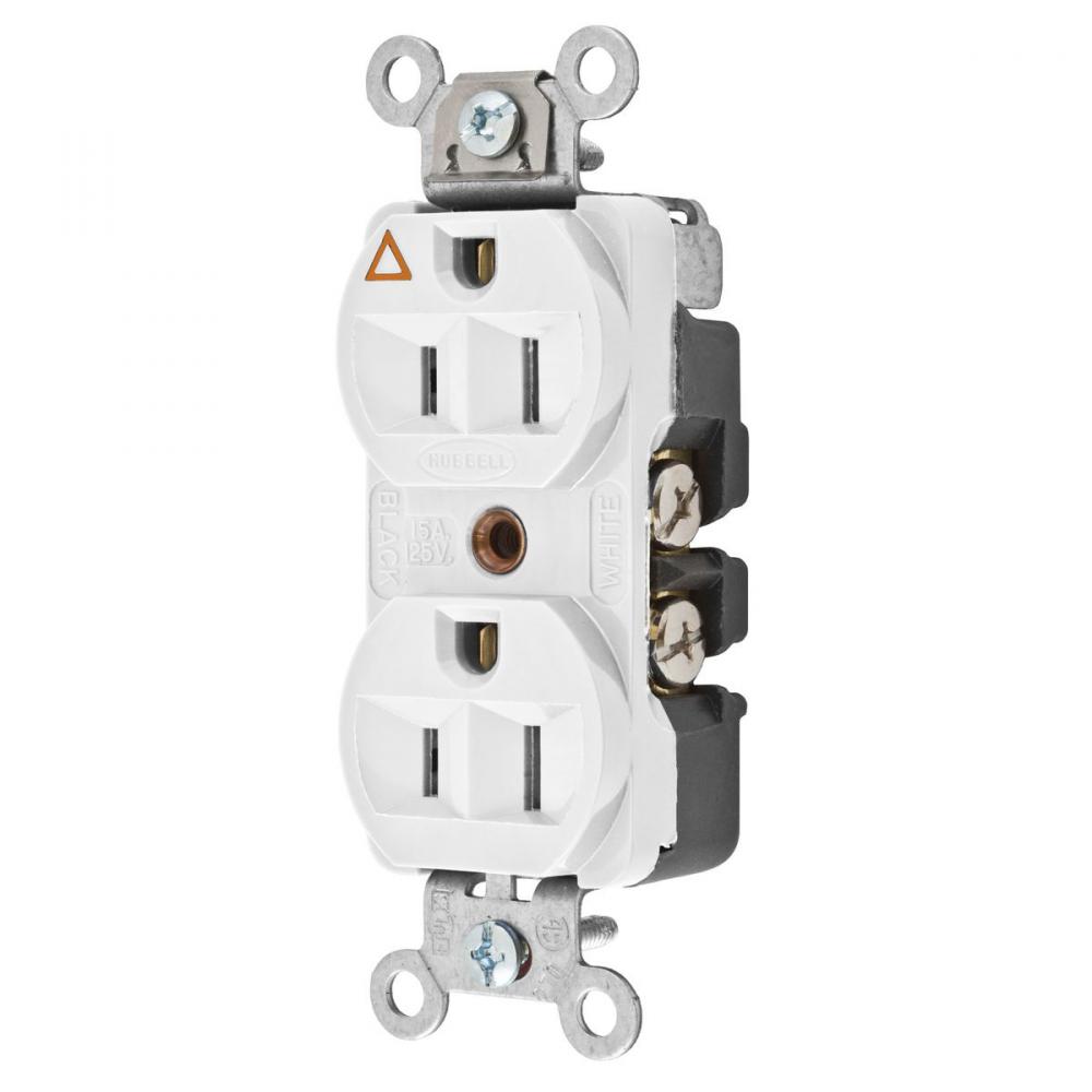 DUP IG, RCPT, CONST GRD, 15A 125V, WH
