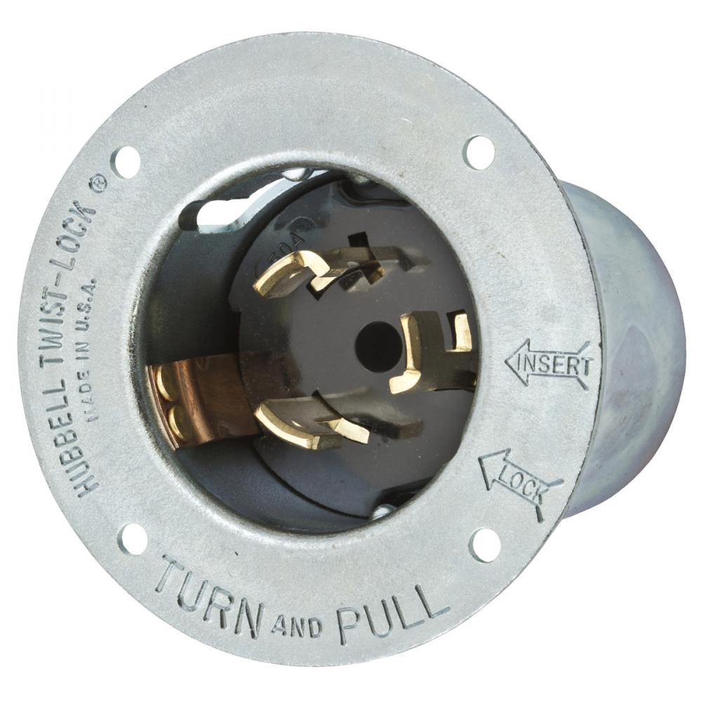 LOCKING INLT, 50A 3PH 250V, 3P4W