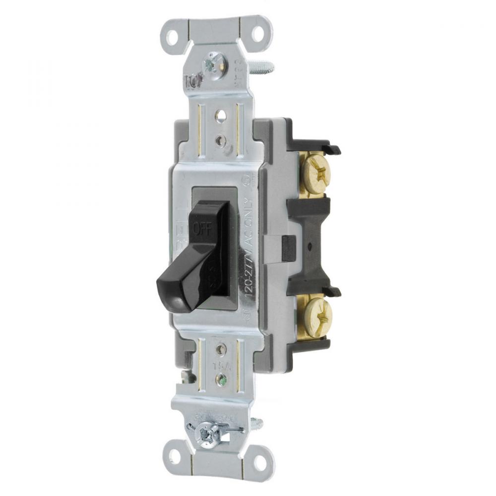 SWITCH, SPEC, SP, 15A 120/277V, B+S, BK