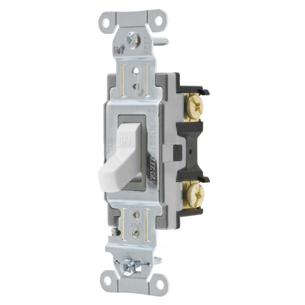 SWITCH, SPEC, SP, 15A 120/277V, B+S, WH
