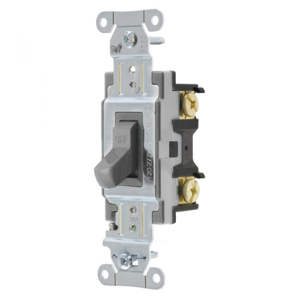 SWITCH, SPEC, SP, 20A 120/277V, B+S, GY