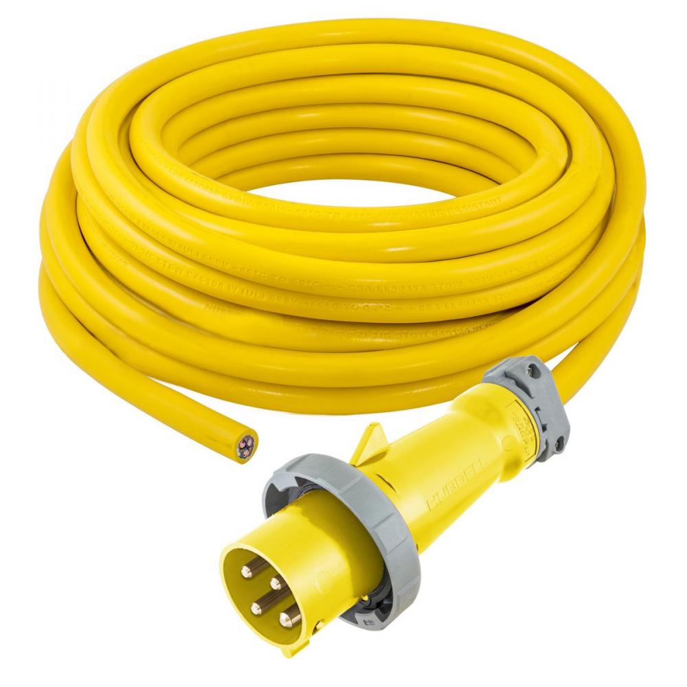 MARINE MALE CABLE, 100A 125/250V, 75&#39;