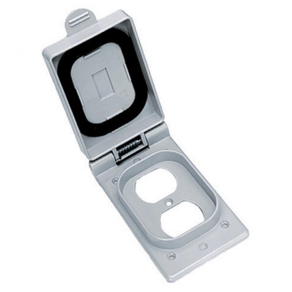 W/PROOF DUP PLATE, PVC, GRAY
