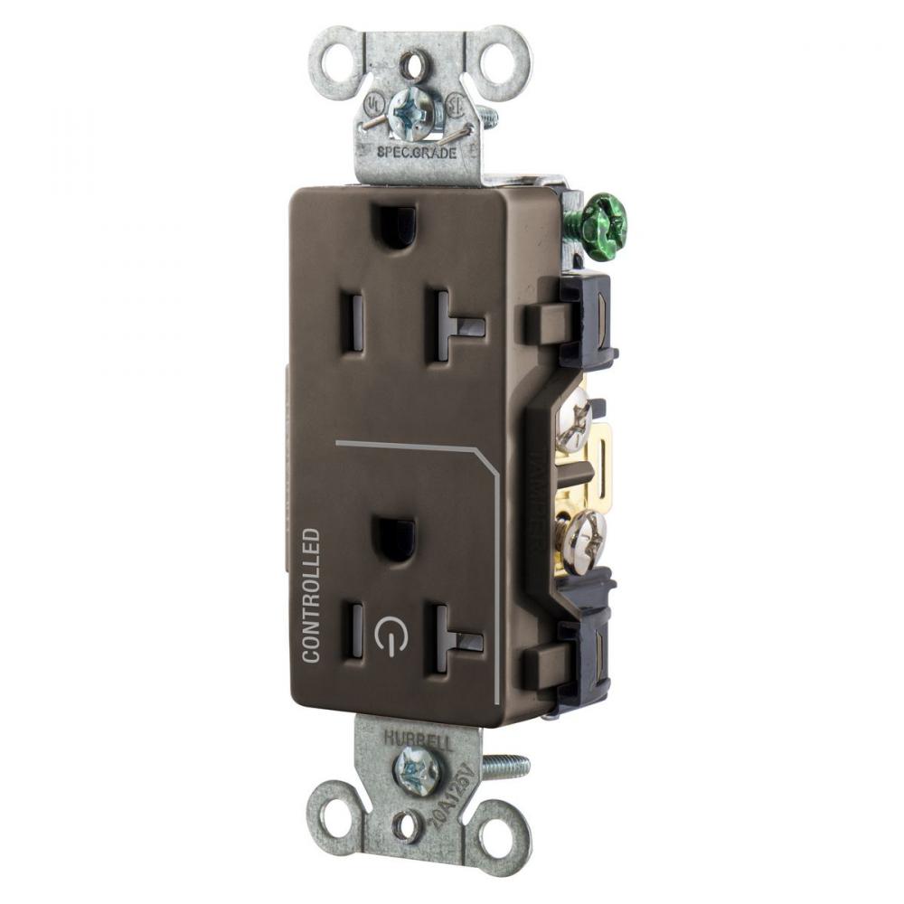 1/2 CONTROLLED 20A 125V, B/S, TR DECO,BR