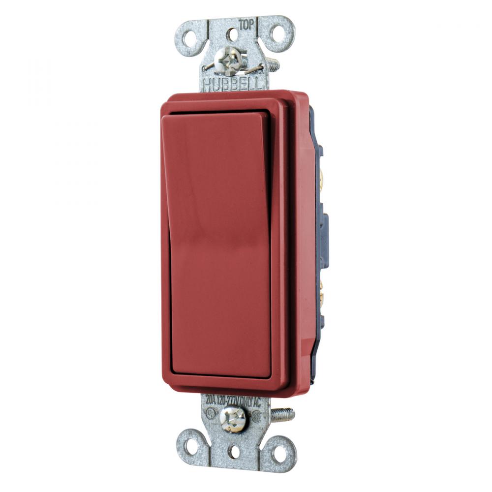 SWITCH, DECO SER, SP, 20A 120/277V, RD