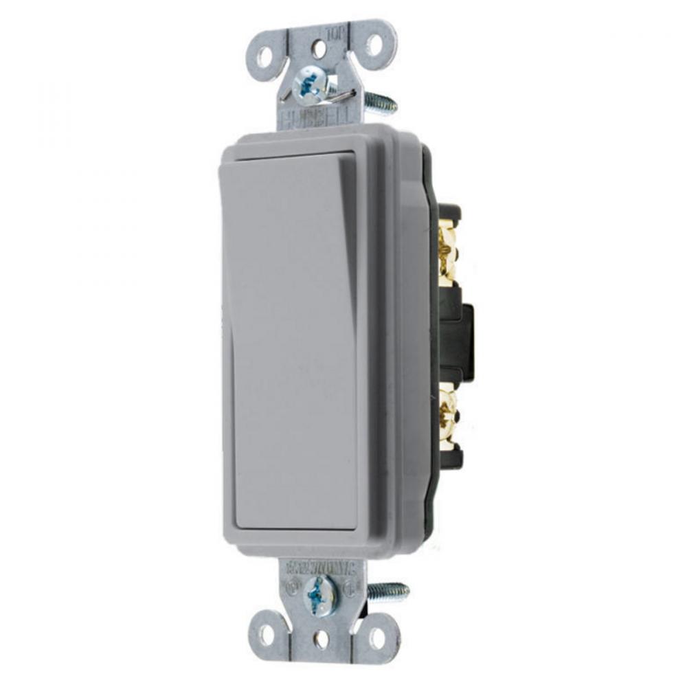 SWITCH, DECO SER, 4W, 20A 120/277V, GY