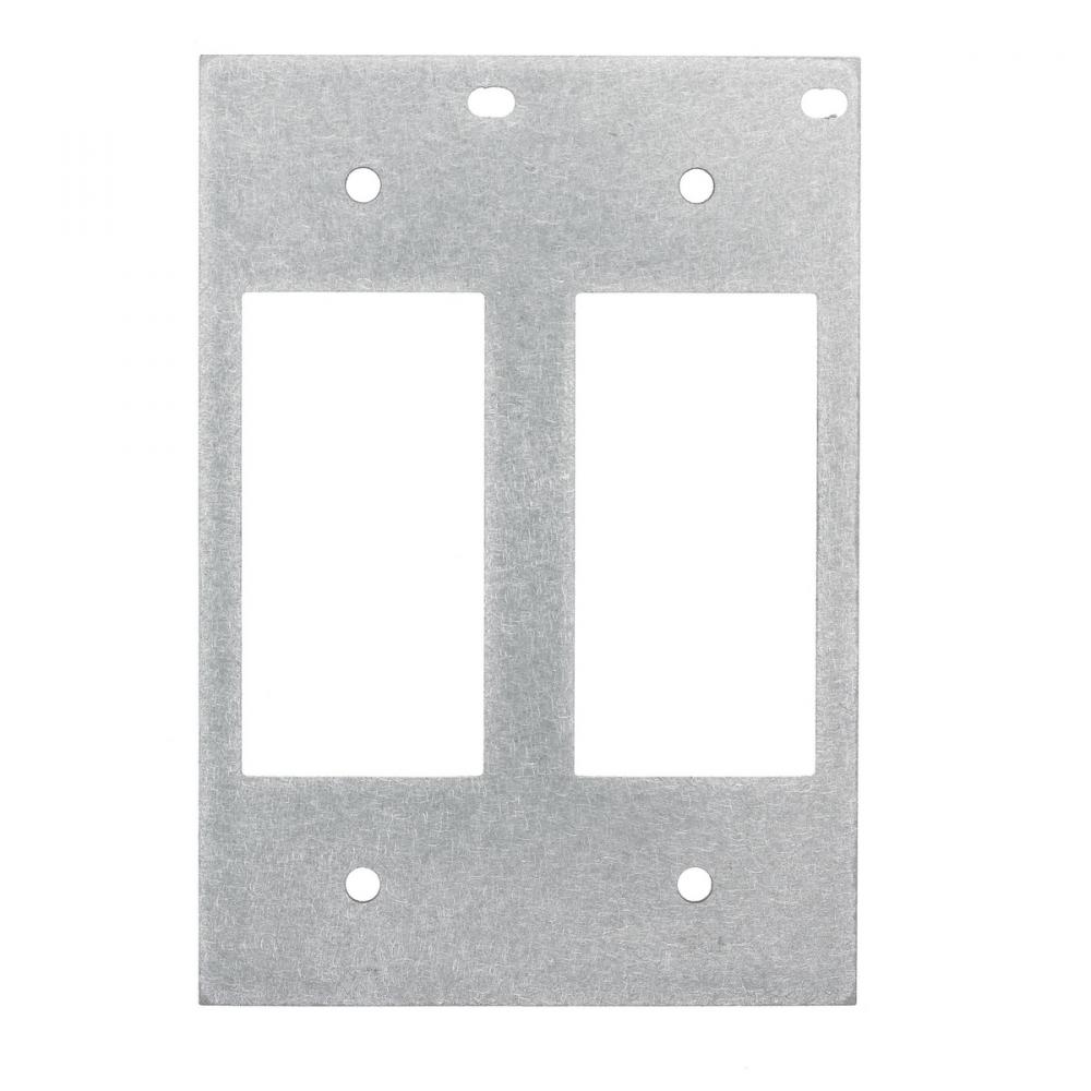 MOUNTING PLATE, 10-G, DOUBLE,RECTANG/GFI