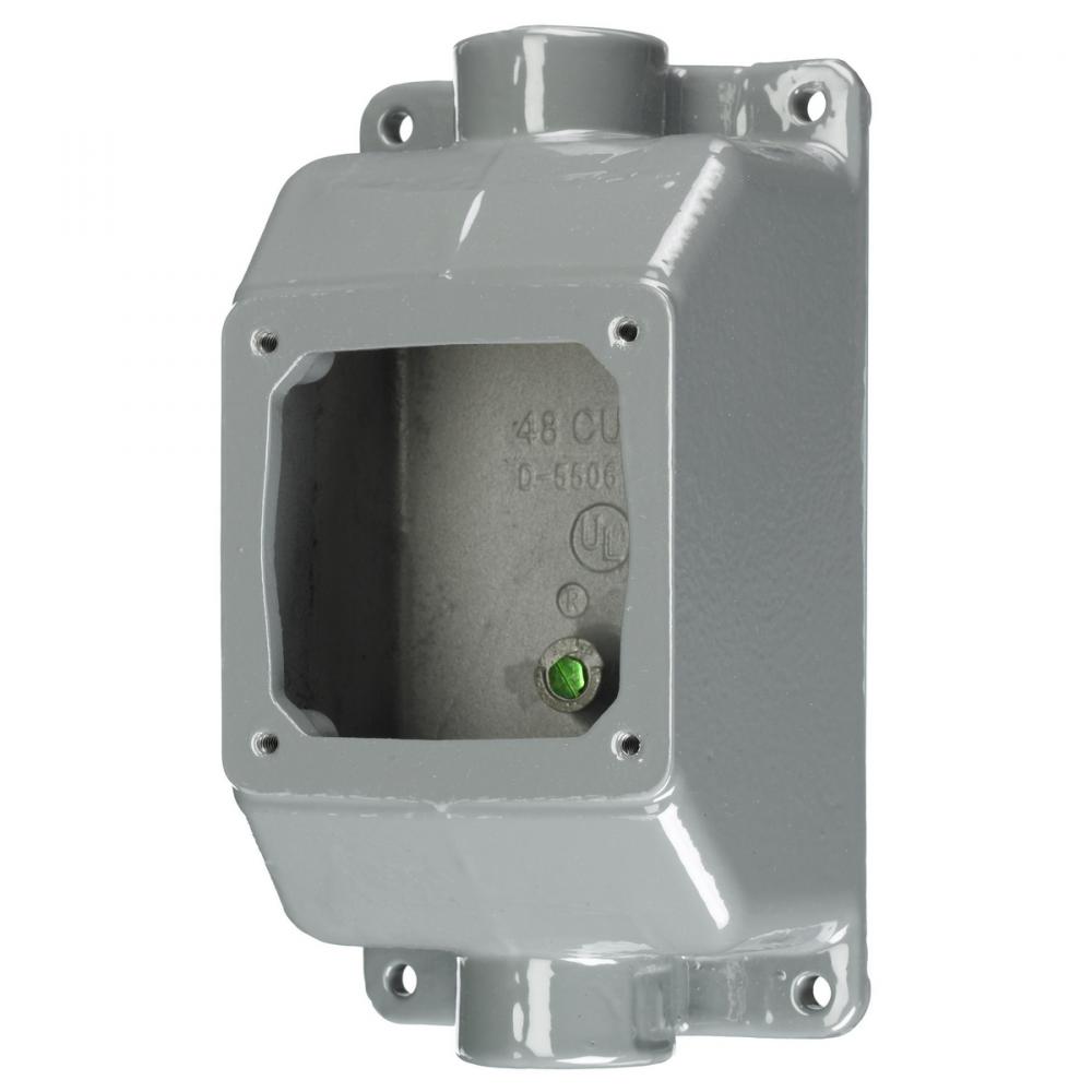 PS, IEC, F-THRU BOX, 20/30A, 1&#34;, ALU