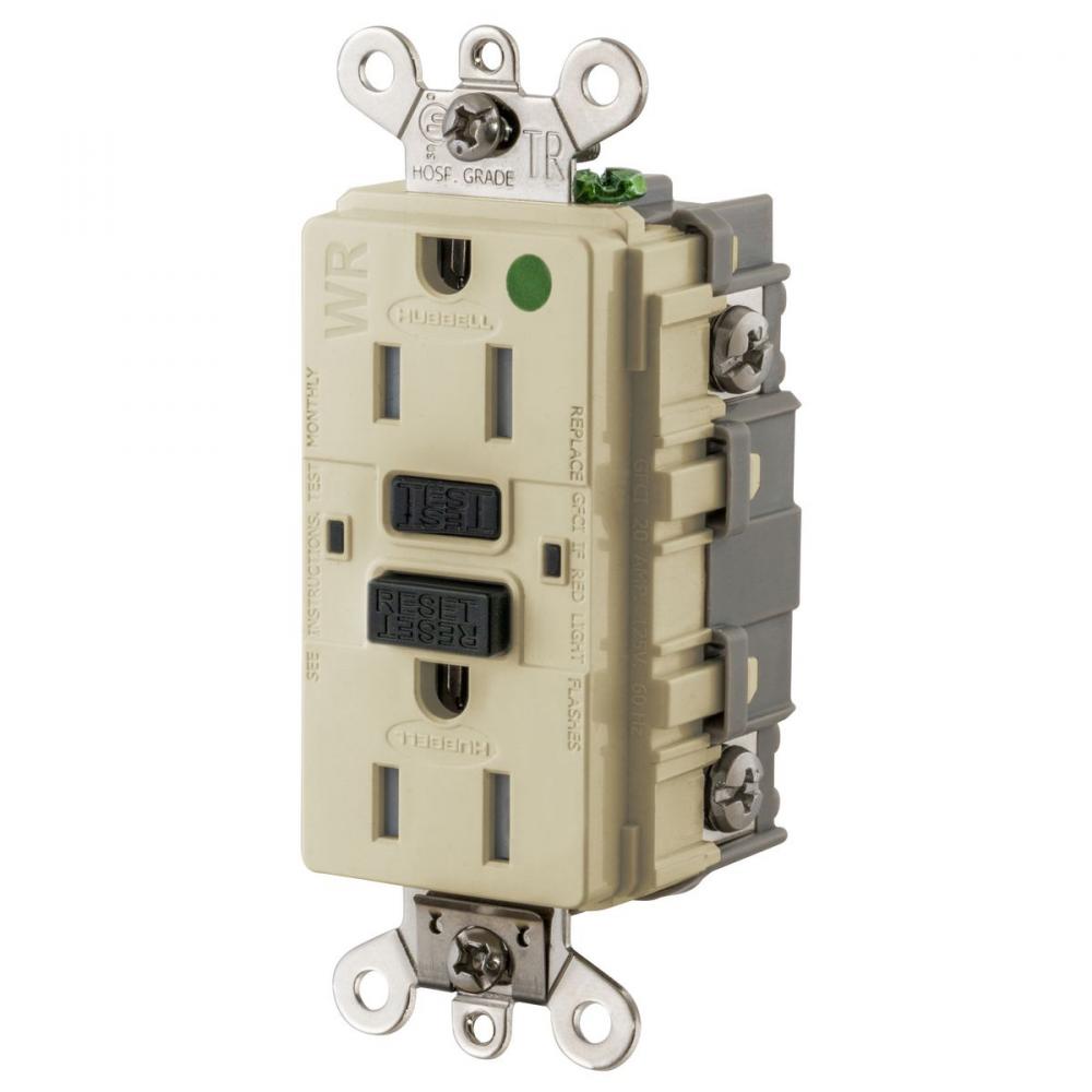 15A INDUSTRIAL TRWR GFR HG IVORY