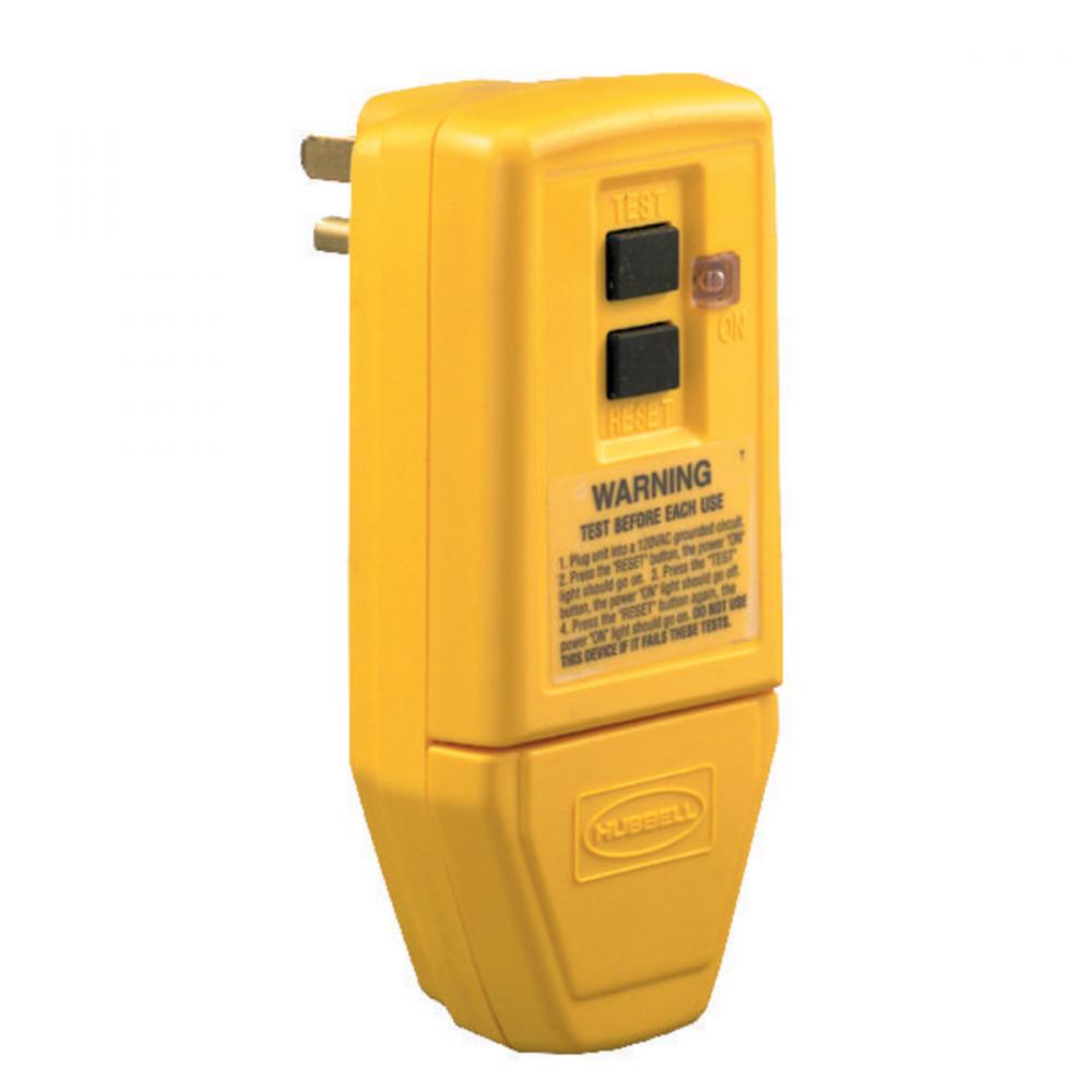 GFCI PLUG, IND, 15A 120V, MAN