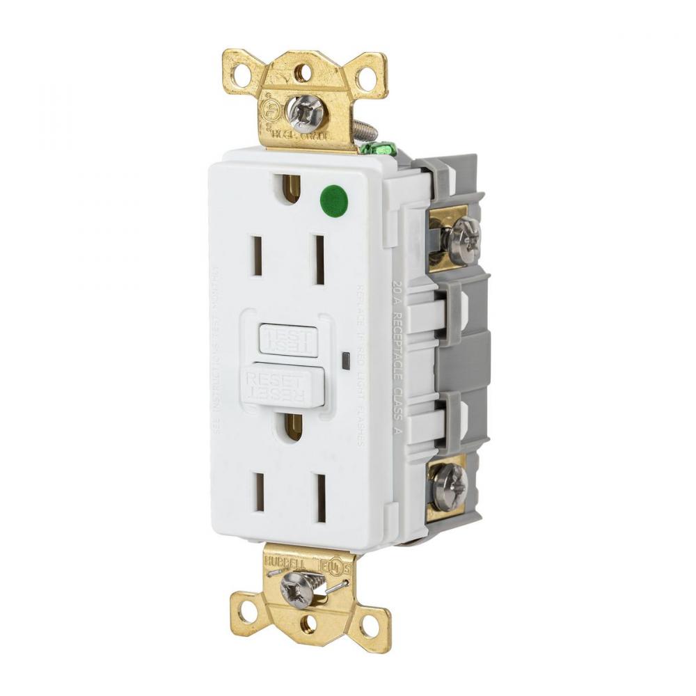 15A 125VAC COMM HG GFR WHITE