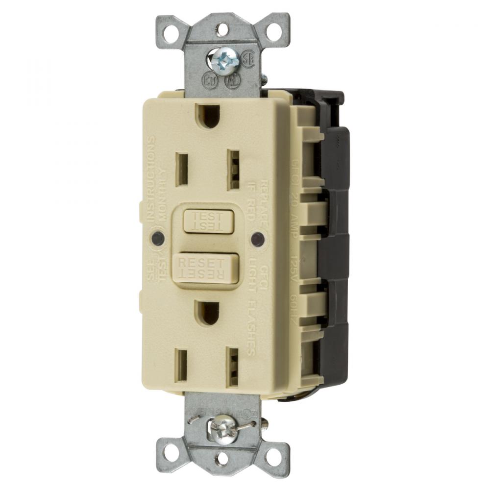 15A COMM SELF TEST SNAP GFR USA IVORY