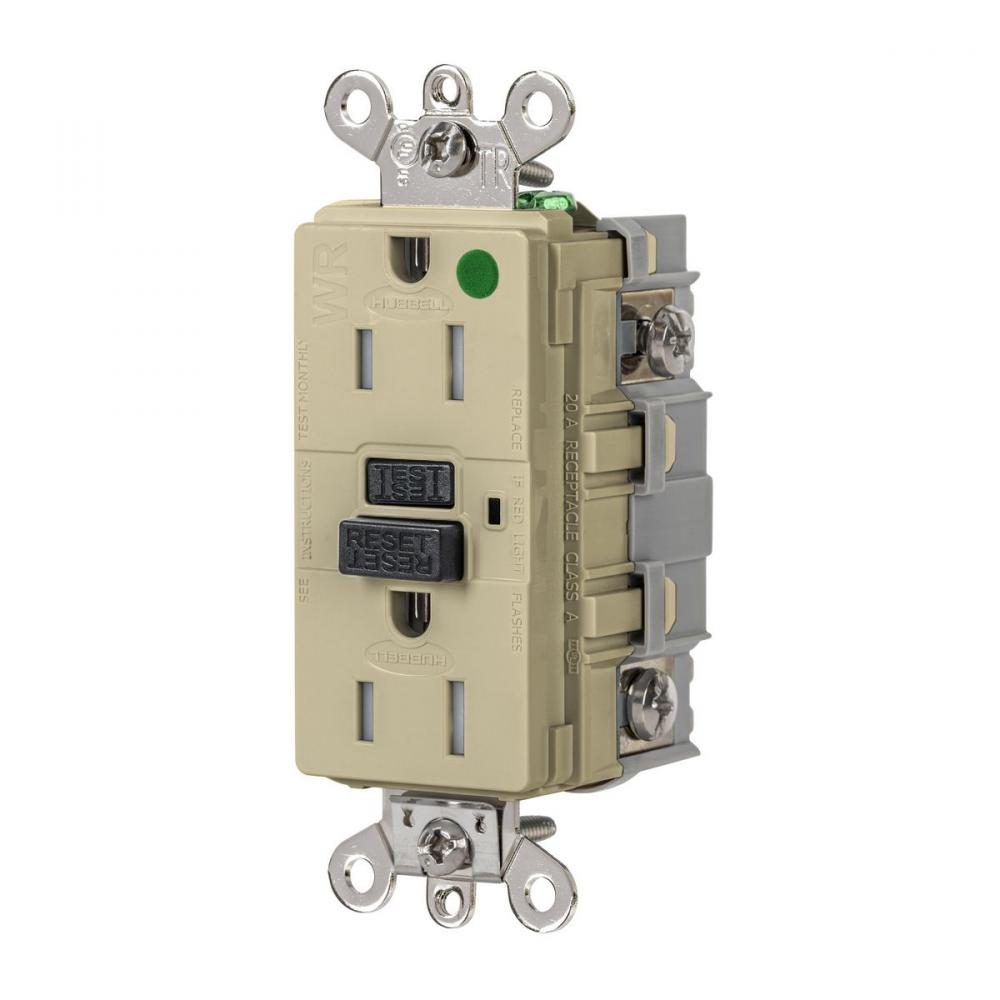 15A 125VAC INDUSTRIAL TRWR GFR HG IVORY